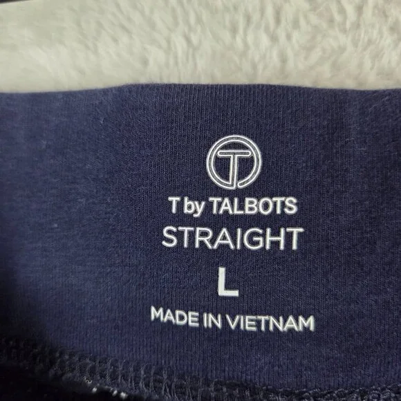T by Talbots Everyday Stretch Straight-Leg Pants, Size L - Picture 3 of 7